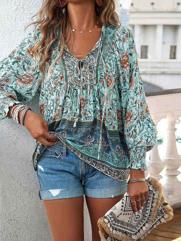YVONNE – Zomerse Blouse met Bloemenprint