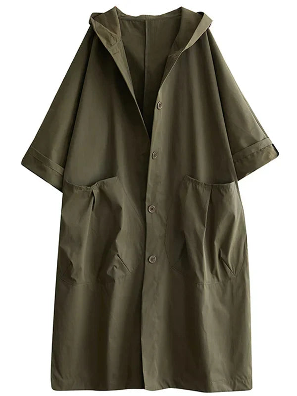 MARILOU – Trenchcoat met Capuchon