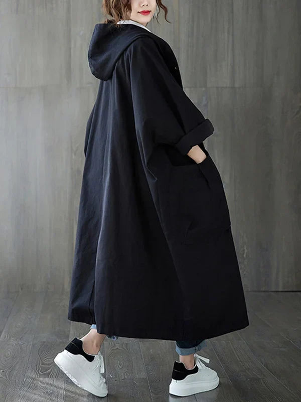 MARILOU – Trenchcoat met Capuchon