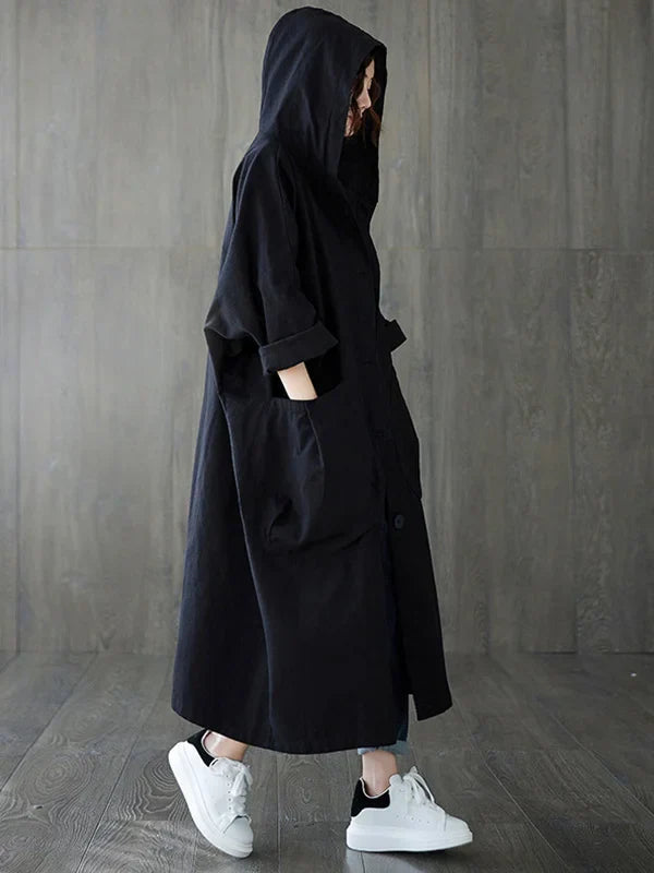 MARILOU – Trenchcoat met Capuchon