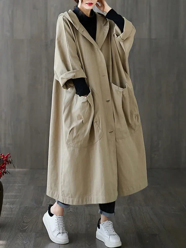 MARILOU – Trenchcoat met Capuchon