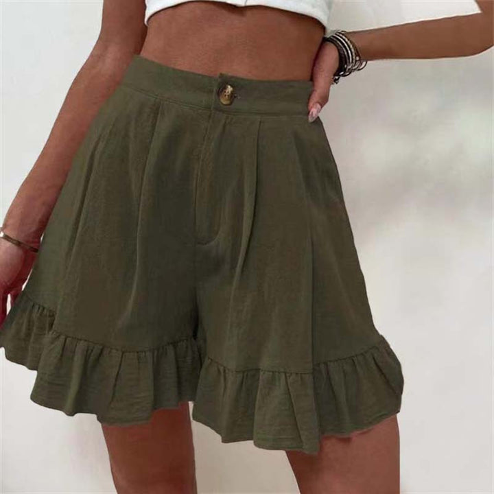 LILOU - casual korte broek met ruches