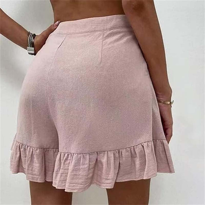 LILOU - casual korte broek met ruches