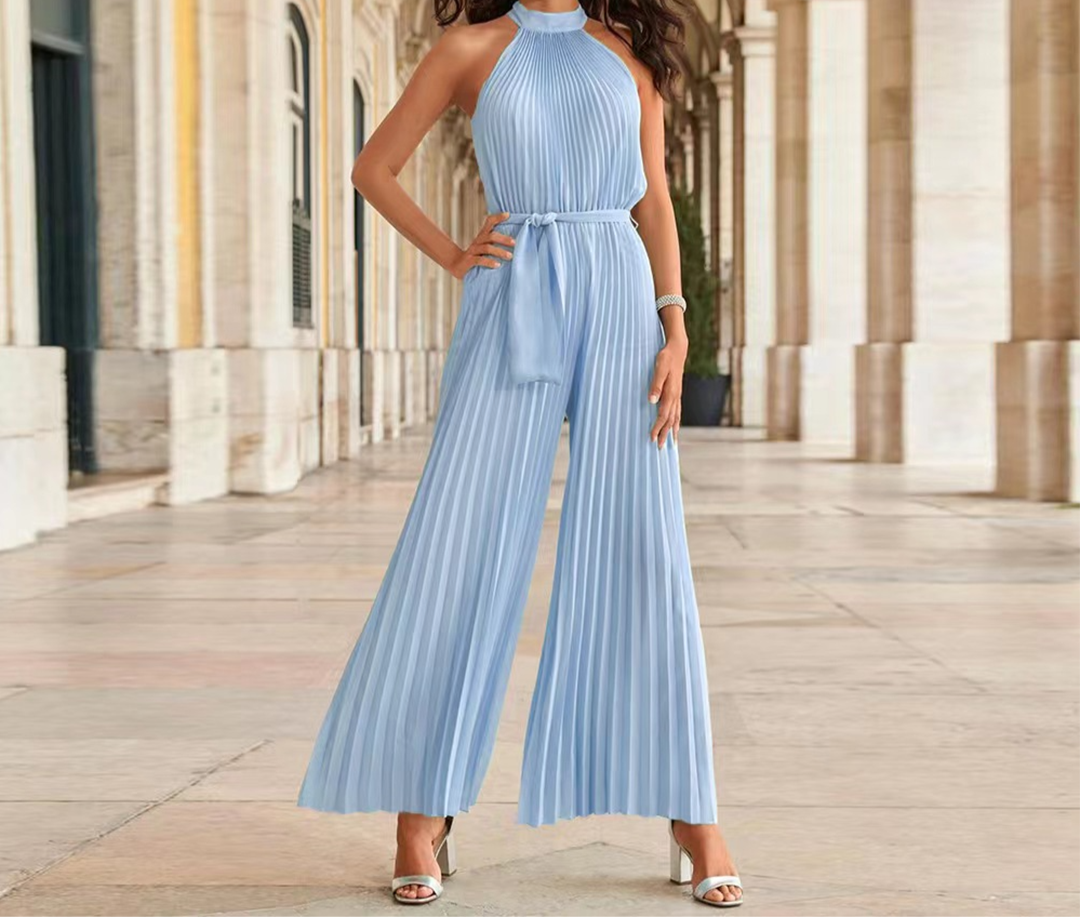 FIORA – Elegante Jumpsuit met Plissé Detail