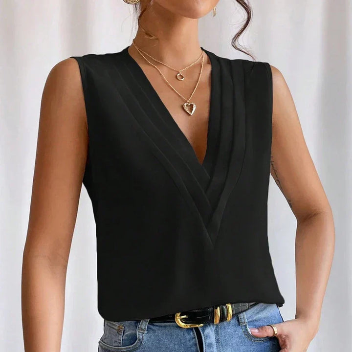 Julienne – Luxe damesblouse met V-hals