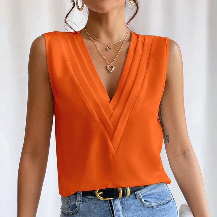 Julienne – Luxe damesblouse met V-hals