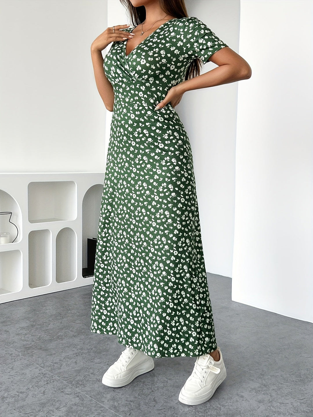 Maxi jurk met bloemenprint - Meliora