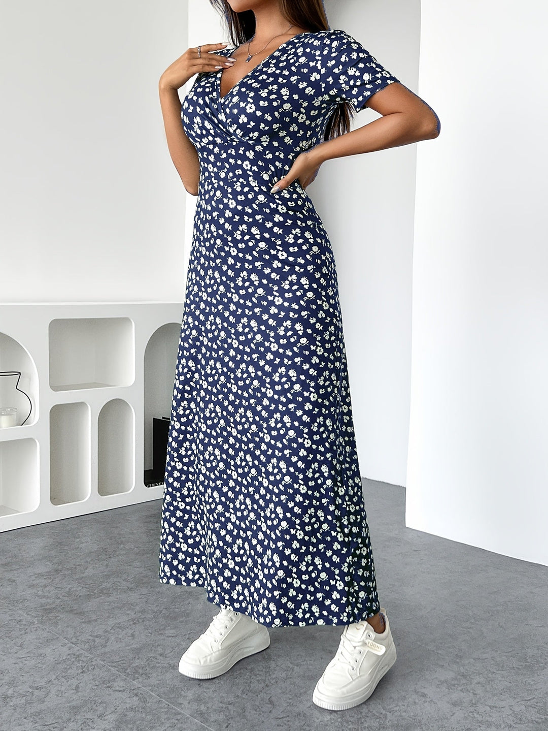 Maxi jurk met bloemenprint - Meliora
