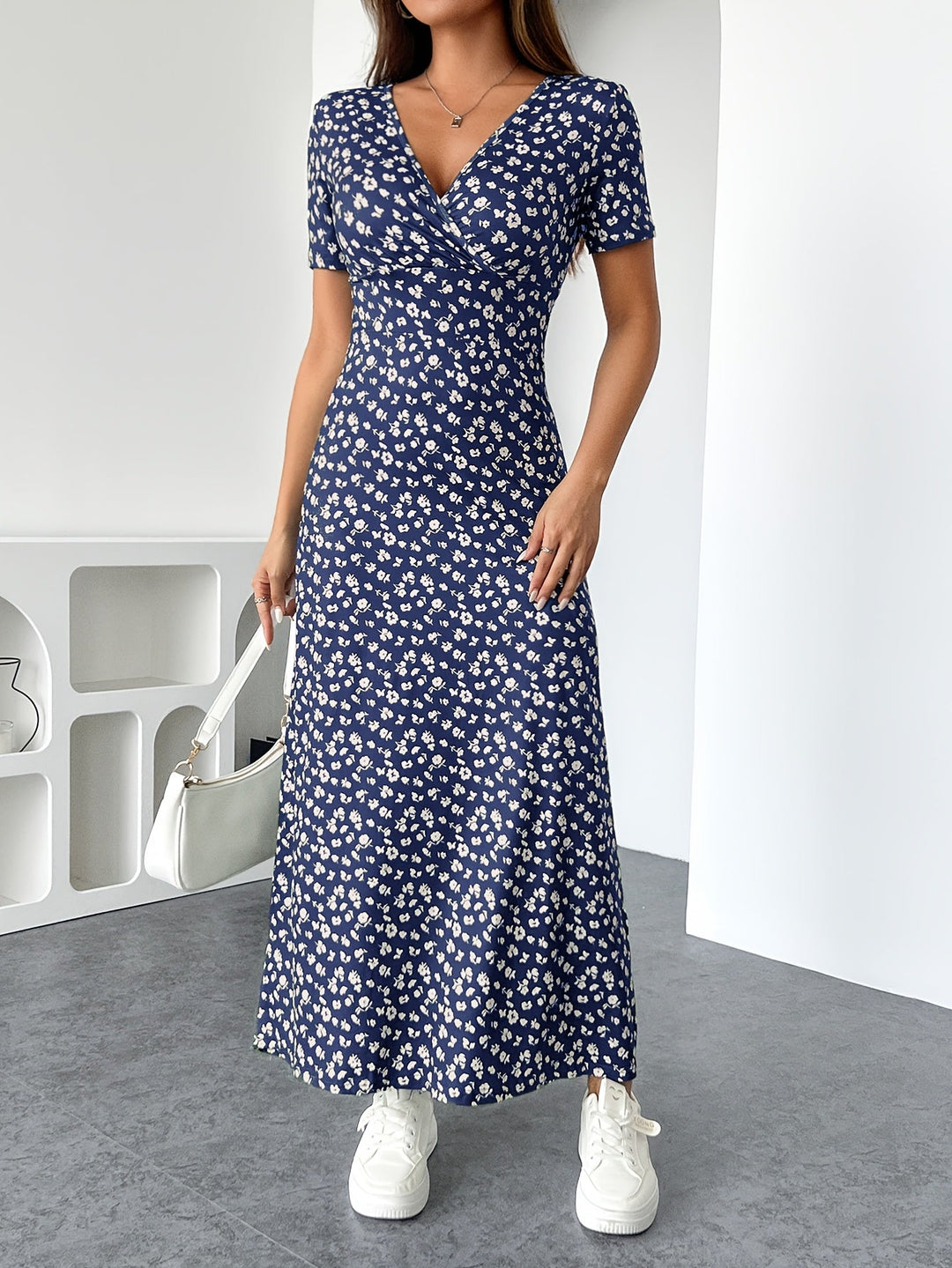Maxi jurk met bloemenprint - Meliora