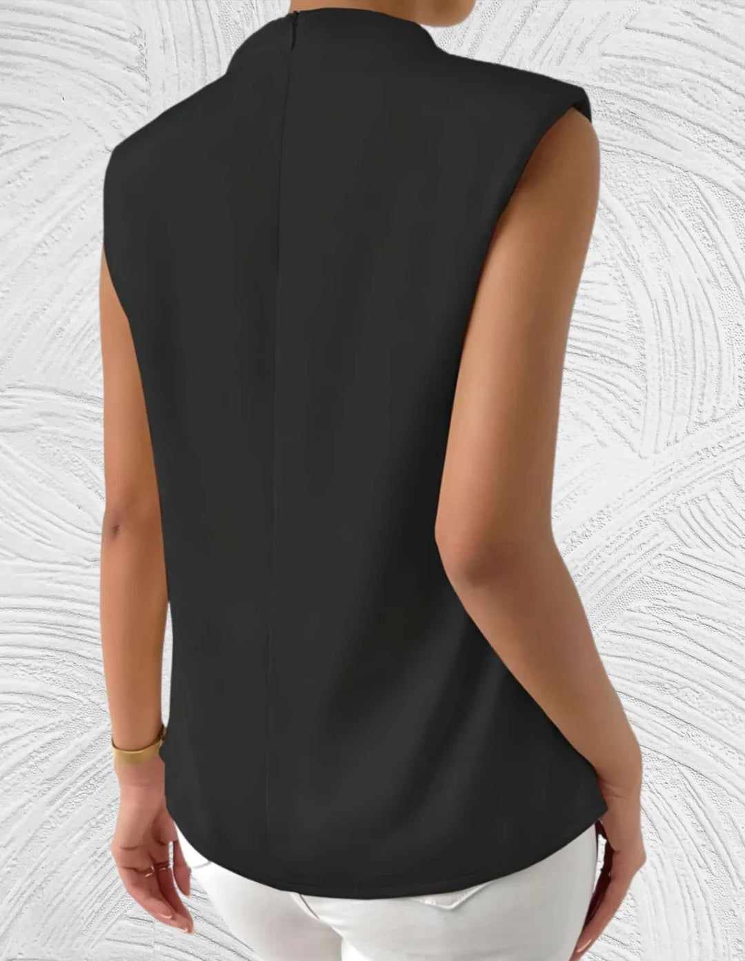 Mouwloze Geplooide Blouse voor Dames - Clarisse