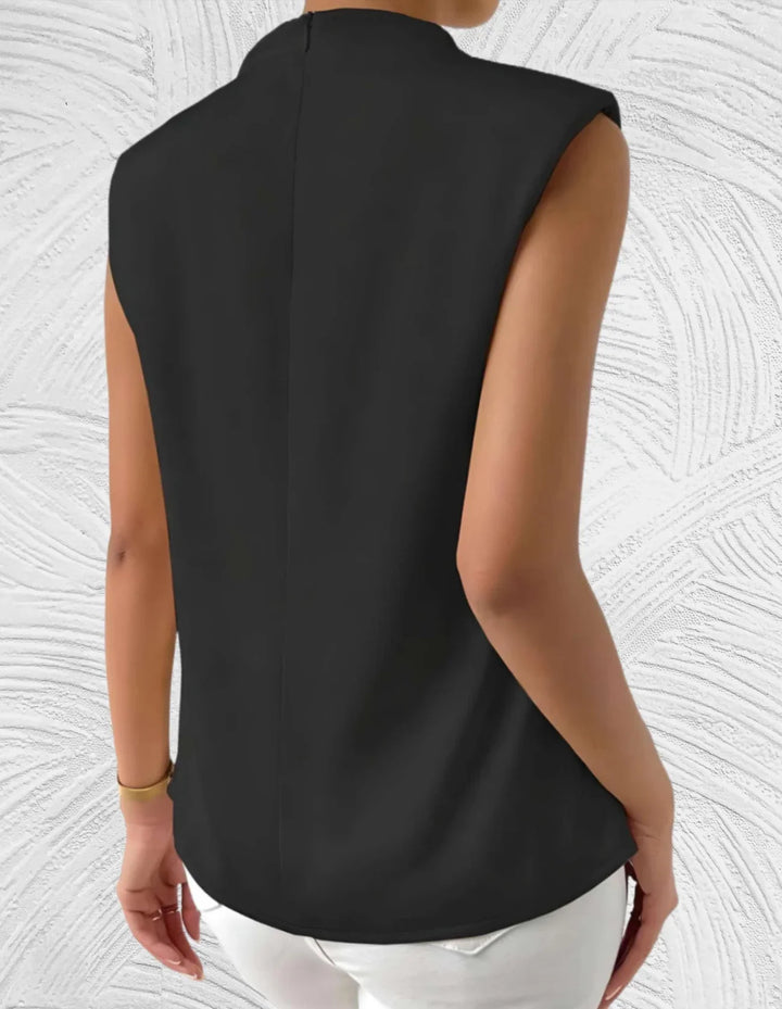 Mouwloze Geplooide Blouse voor Dames - Clarisse