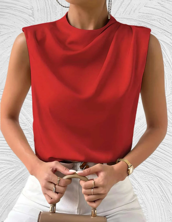 Mouwloze Geplooide Blouse voor Dames - Clarisse