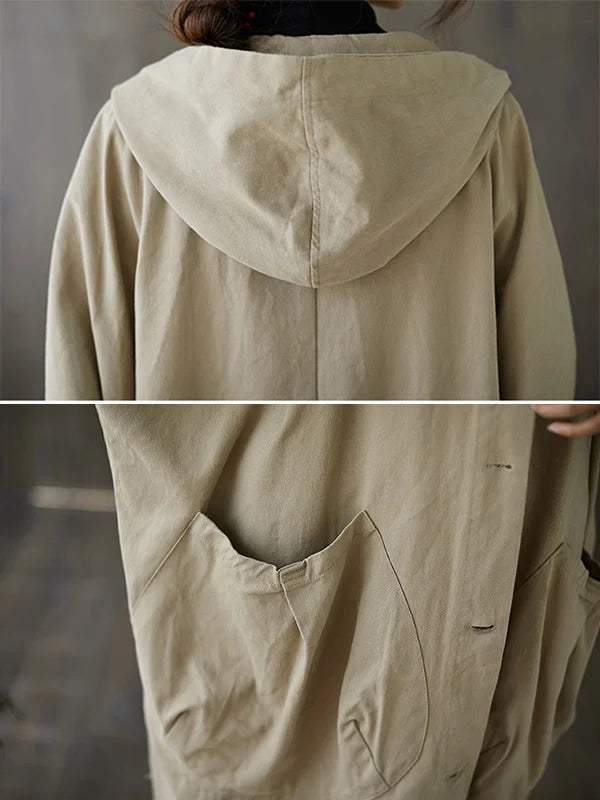 MARILOU – Trenchcoat met Capuchon