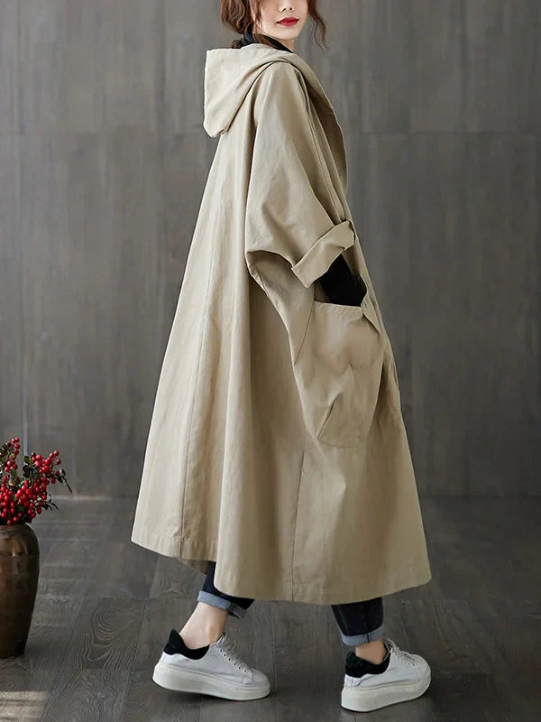 MARILOU – Trenchcoat met Capuchon