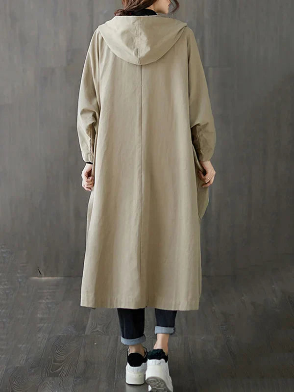 MARILOU – Trenchcoat met Capuchon