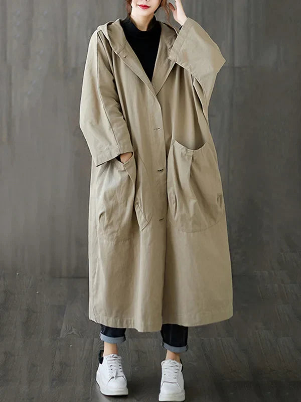 MARILOU – Trenchcoat met Capuchon