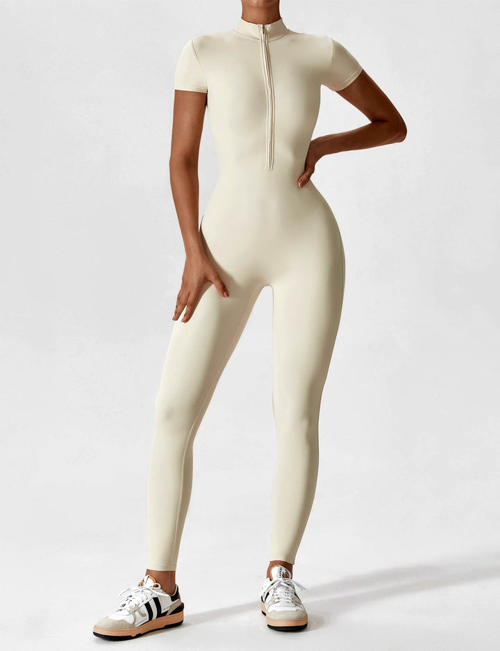 YANELLE – Slimfit Jumpsuit met Ritsdetail