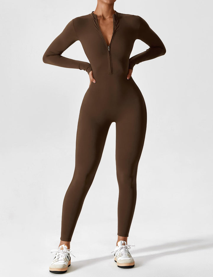 YANELLE – Slimfit Jumpsuit met Ritsdetail