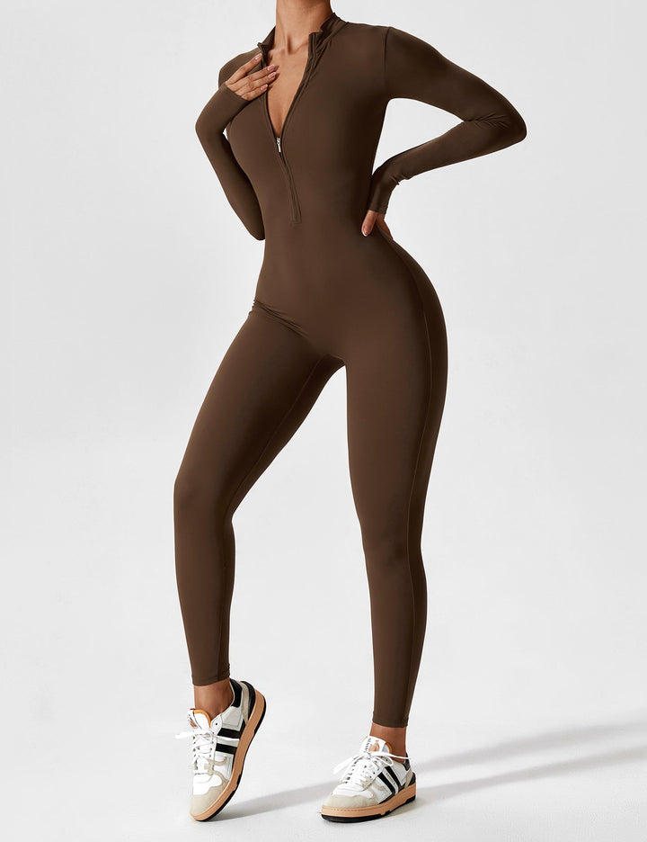 YANELLE – Slimfit Jumpsuit met Ritsdetail