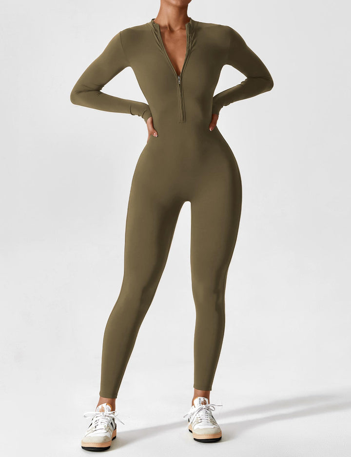 YANELLE – Slimfit Jumpsuit met Ritsdetail