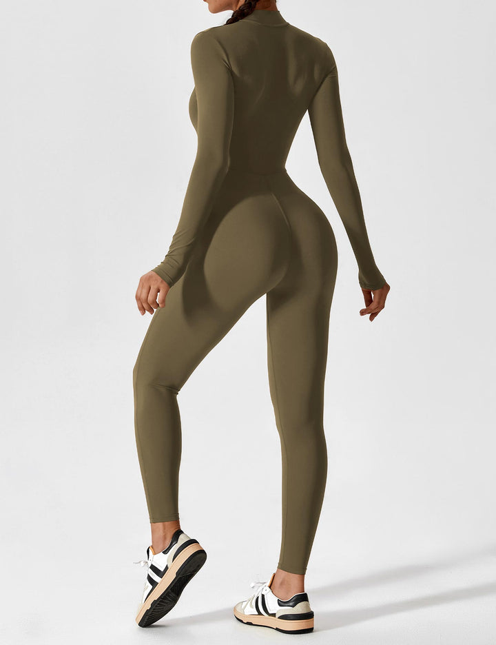 YANELLE – Slimfit Jumpsuit met Ritsdetail