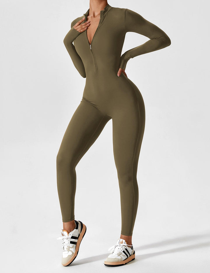 YANELLE – Slimfit Jumpsuit met Ritsdetail