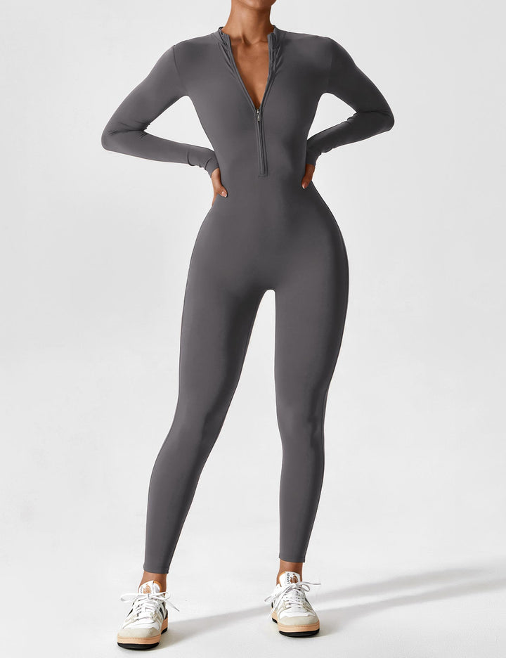 YANELLE – Slimfit Jumpsuit met Ritsdetail
