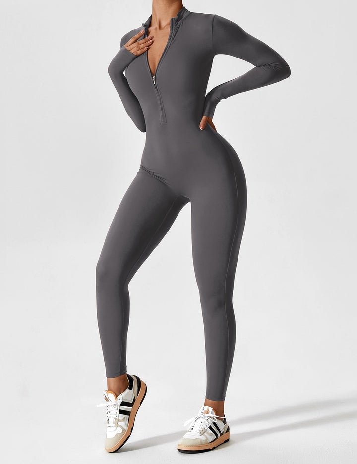 YANELLE – Slimfit Jumpsuit met Ritsdetail