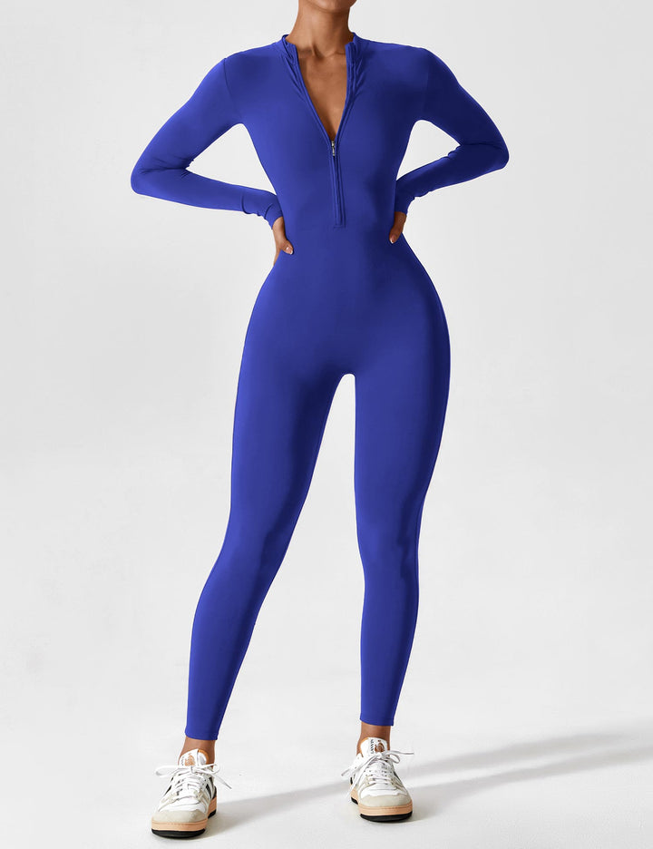 YANELLE – Slimfit Jumpsuit met Ritsdetail