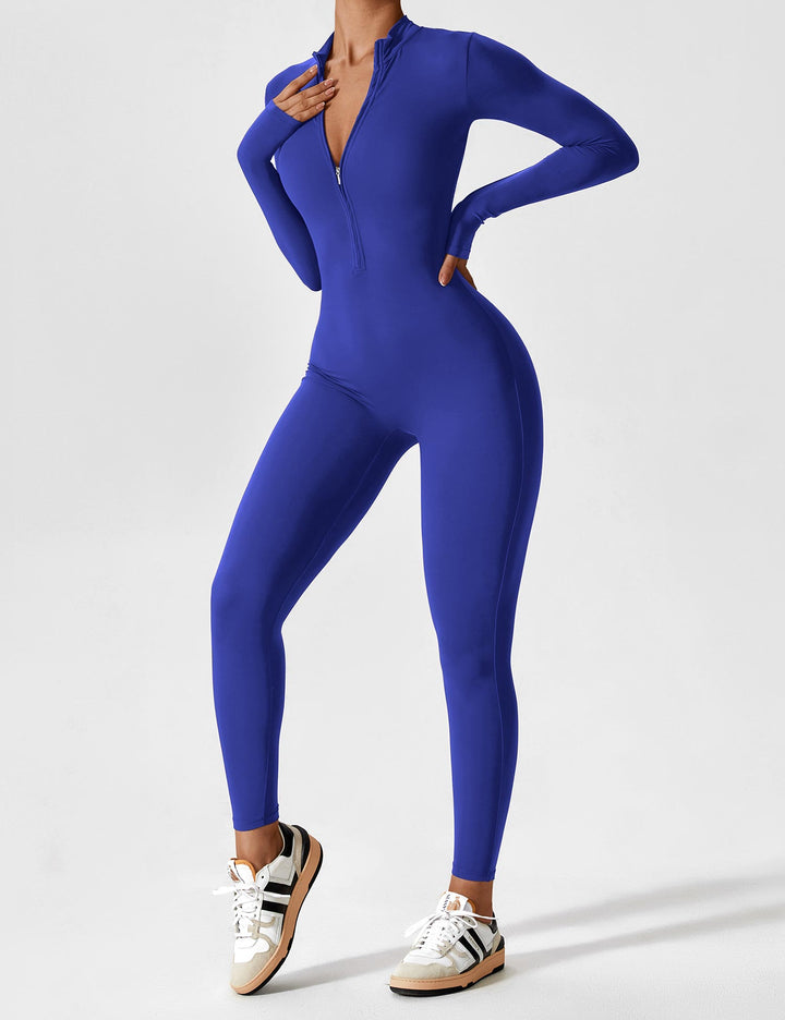 YANELLE – Slimfit Jumpsuit met Ritsdetail