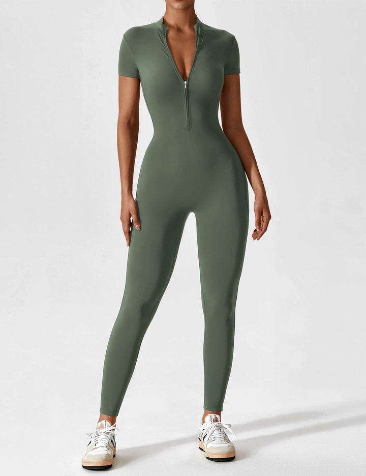 YANELLE – Slimfit Jumpsuit met Ritsdetail