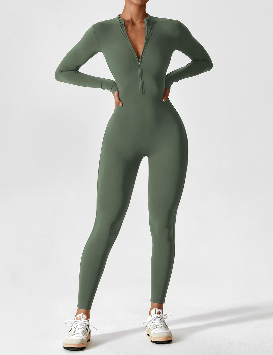 YANELLE – Slimfit Jumpsuit met Ritsdetail