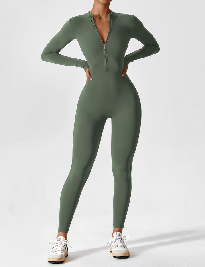 YANELLE – Slimfit Jumpsuit met Ritsdetail