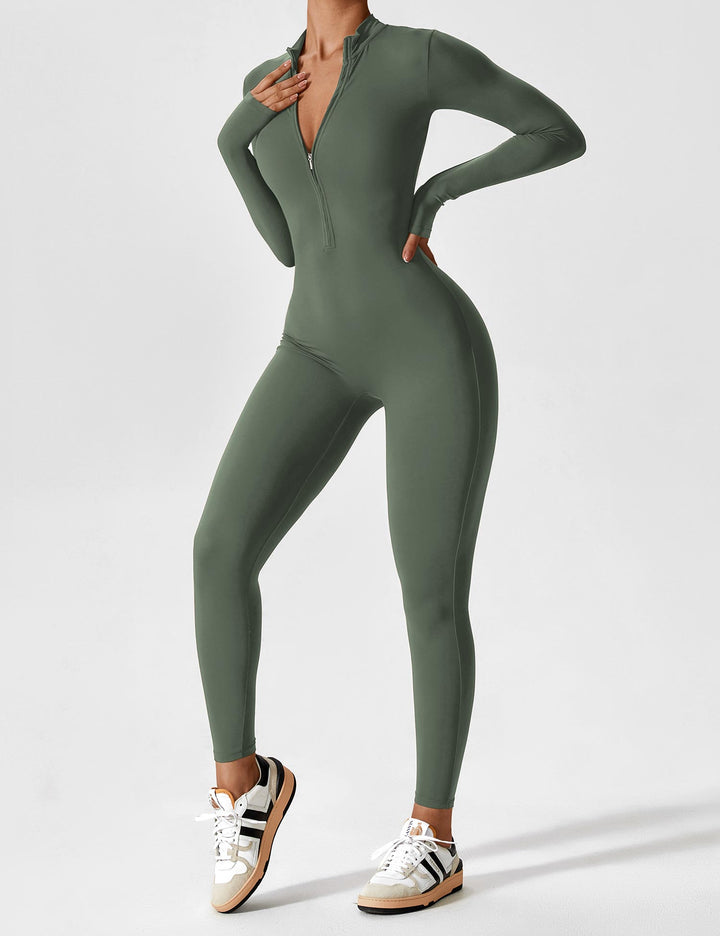 YANELLE – Slimfit Jumpsuit met Ritsdetail
