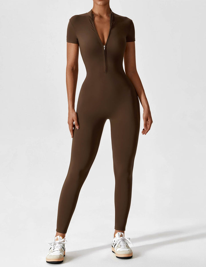 YANELLE – Slimfit Jumpsuit met Ritsdetail